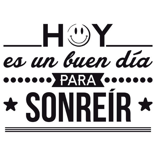 Wall Stickers: Hoy es un buen día para sonreír