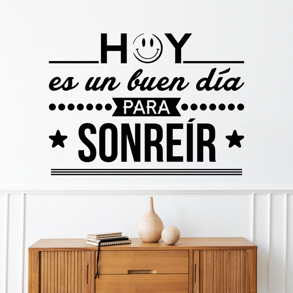 Wall Stickers: Hoy es un buen día para sonreír