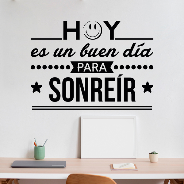 Wall Stickers: Hoy es un buen día para sonreír