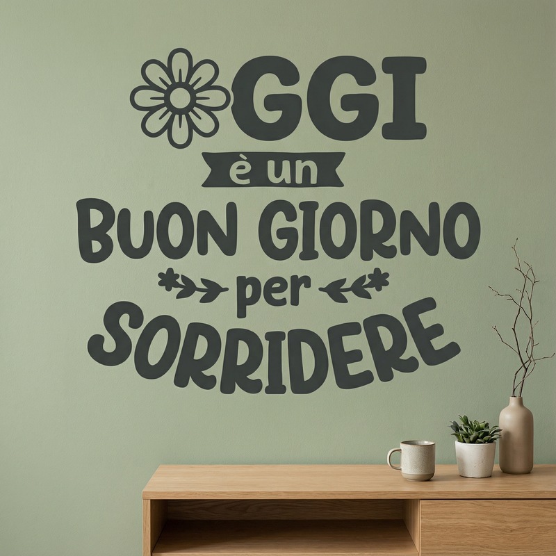 Wall Stickers: Oggi &egrave; un buon giorno per sorridere