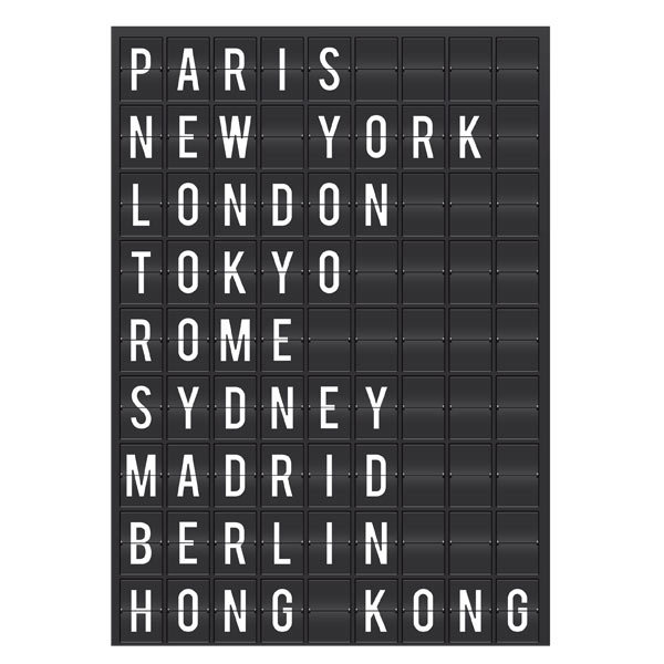 Wall Stickers: Airport cities panel