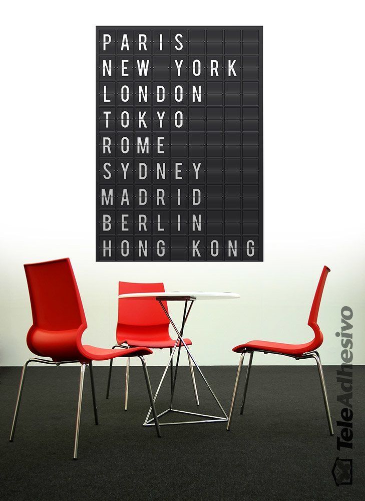 Wall Stickers: Airport cities panel