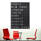 Wall Stickers: Airport cities panel 3