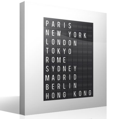 Wall Stickers: Airport cities panel
