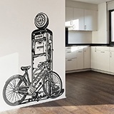 Wall Stickers: Bicycle on vintage fuel pump 2