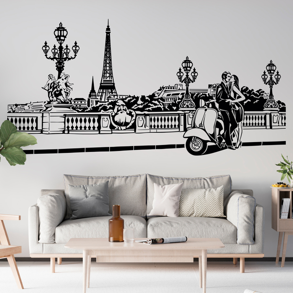 Wall Stickers: Romantic scene in Paris