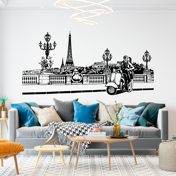 Wall Stickers: Romantic scene in Paris