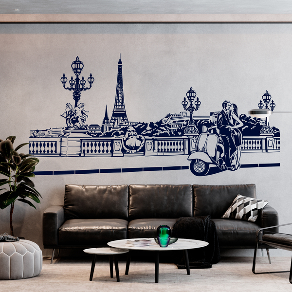 Wall Stickers: Romantic scene in Paris