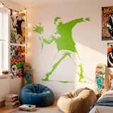 Wall Stickers: Banksy Flower Throwing Protest 18