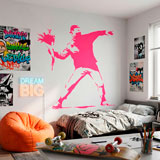 Wall Stickers: Banksy Flower Throwing Protest 9