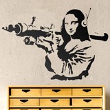 Wall Stickers: La Gioconda with a rocket launcher - Banksy 2