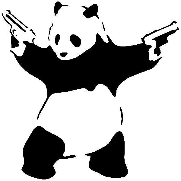 Wall Stickers: Banksy Panda armed
