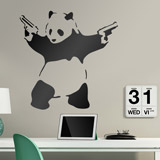 Wall Stickers: Banksy Panda armed 2