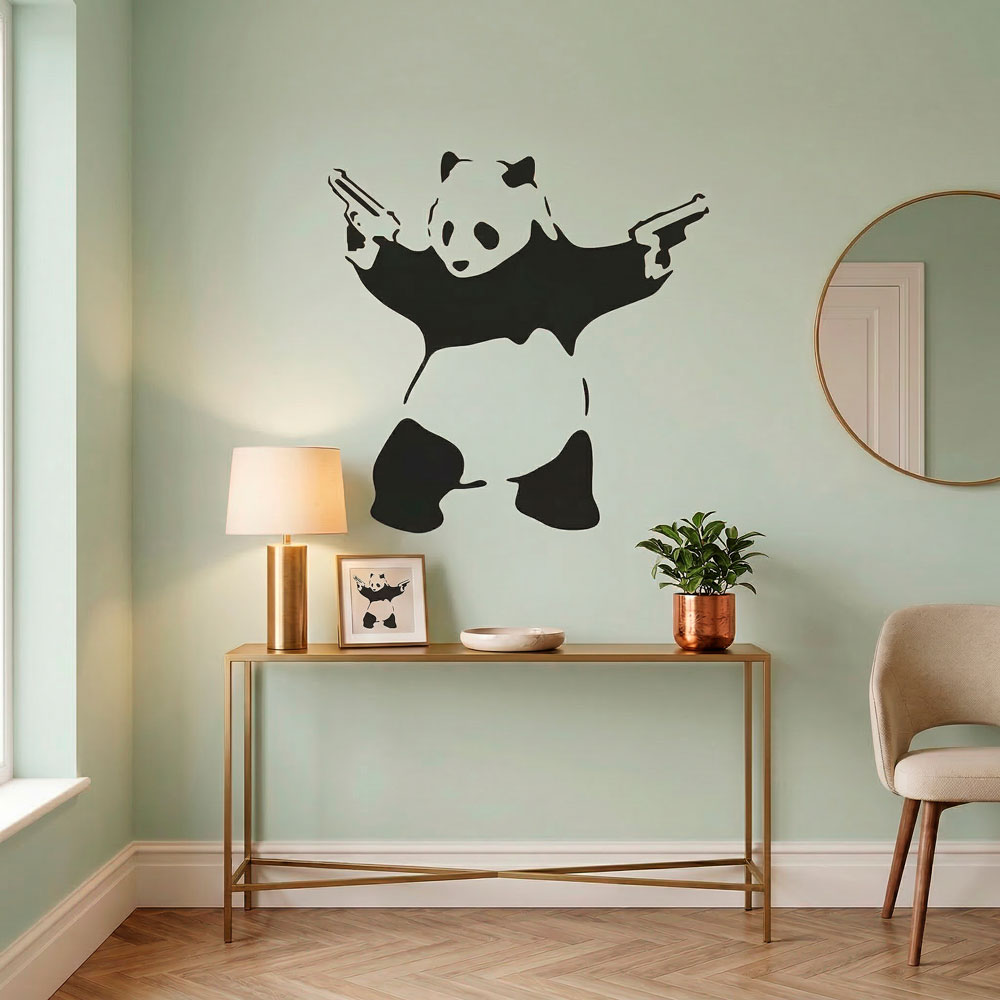 Wall Stickers: Banksy Panda armed