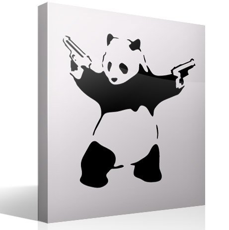 Wall Stickers: Banksy Panda armed