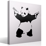 Wall Stickers: Banksy Panda armed 3