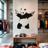 Wall Stickers: Banksy Panda armed 4