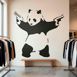 Wall Stickers: Banksy Panda armed 7