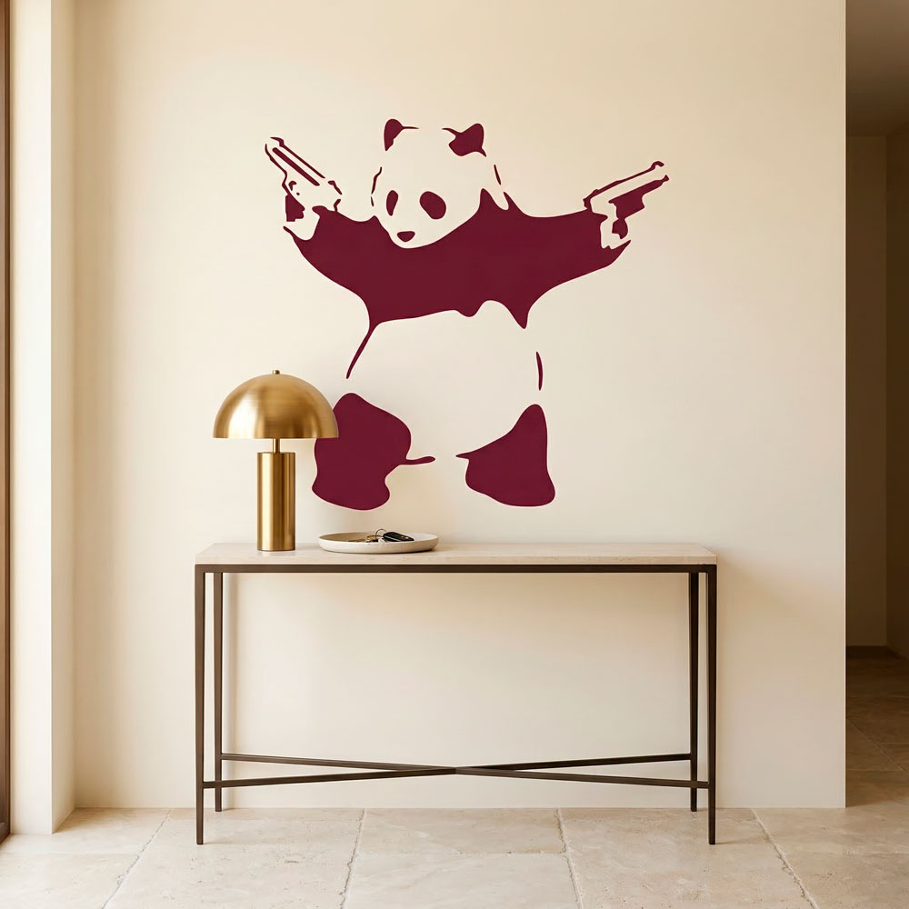 Wall Stickers: Banksy Panda armed