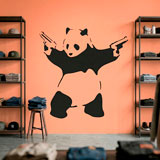 Wall Stickers: Banksy Panda armed 10