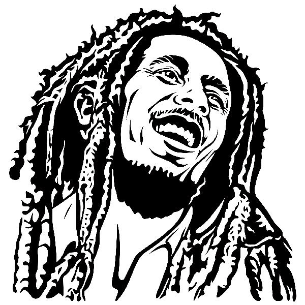 Wall Sticker Bob Marley Smile Teleadhesivo Com