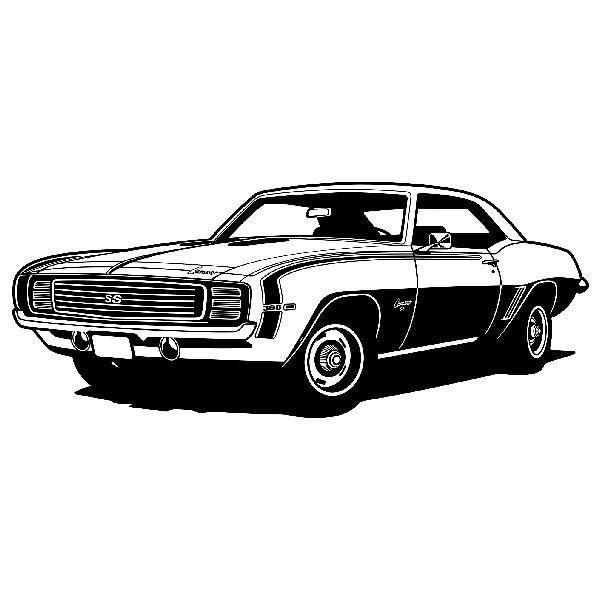 1969 CHEVROLET CAMARO SS LARGE DECAL WALL ART 23" X 48" 