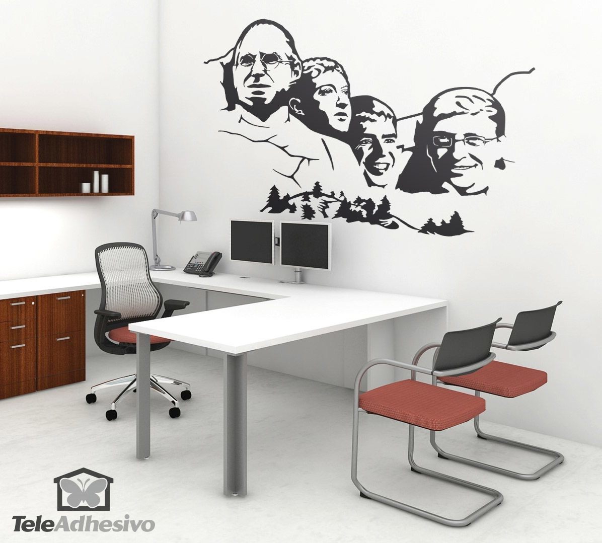 Wall decal Mount Rushmore Geek