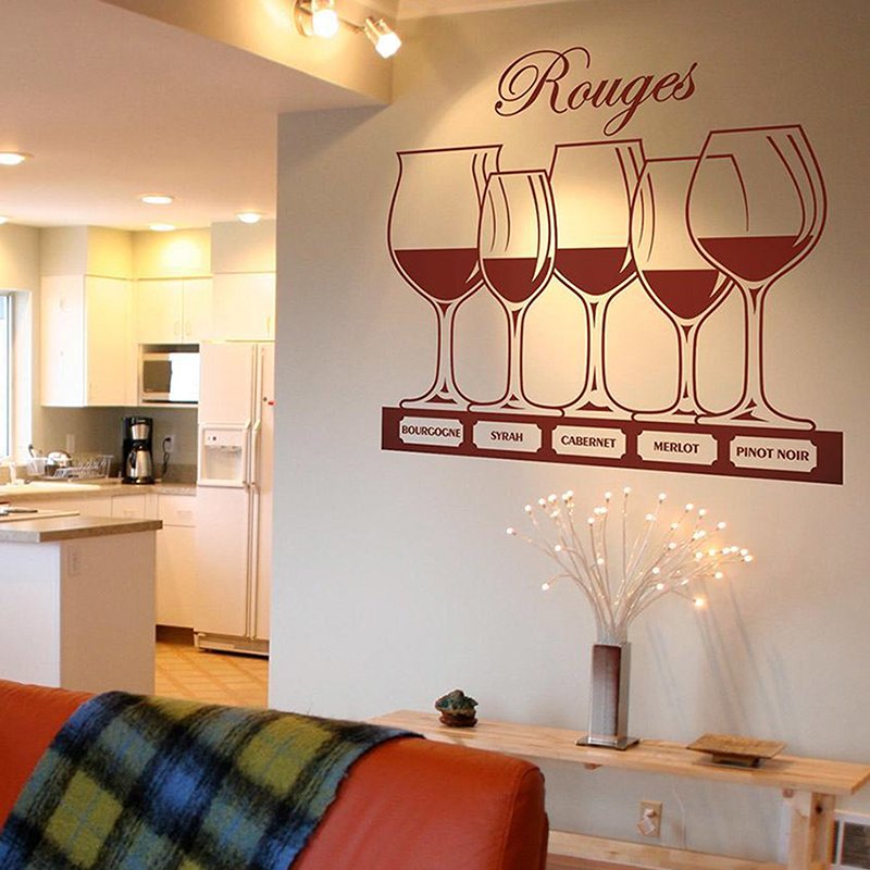Wall Stickers: Types of red wine