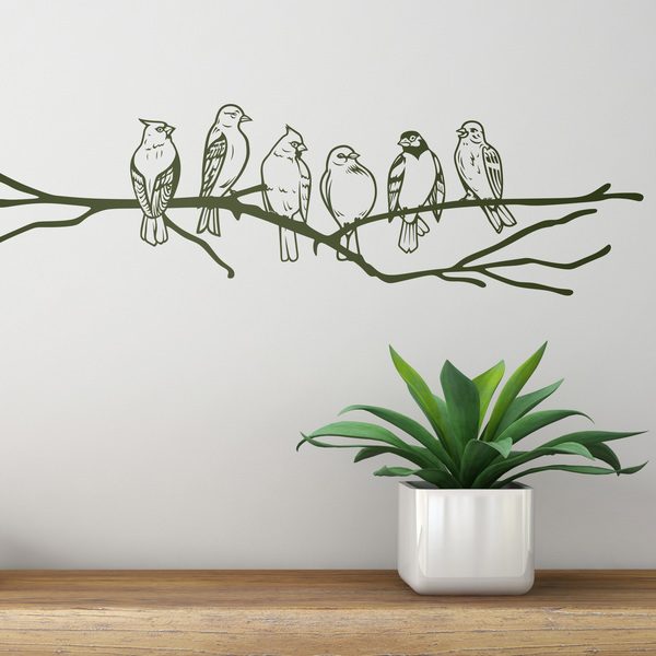 Wall Stickers: Birds on branch 0