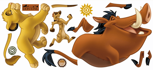 Stickers for Kids: Simba, Timon and Pumba 0
