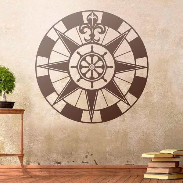 Compass Nautical vinyl stickers wall decorations mural decal NEW 40cm x 45cm