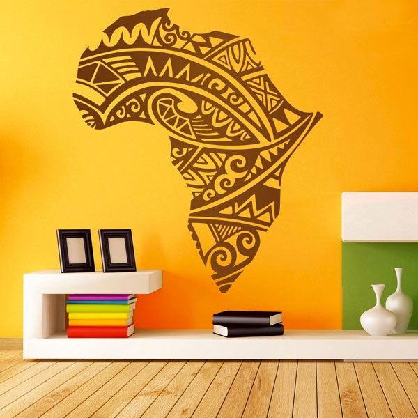 Wall Stickers: Silhouette Africa tribal tattoo