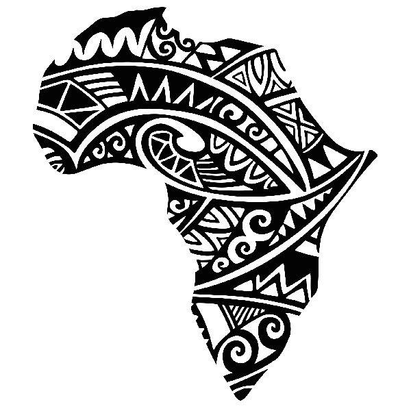 Wall sticker silhouette Africa tribal tattoo