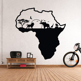 Wall Stickers: Africa silhouette skyline animals 2