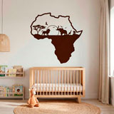 Wall Stickers: Africa silhouette skyline animals 5