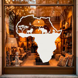 Wall Stickers: Africa silhouette skyline animals 6