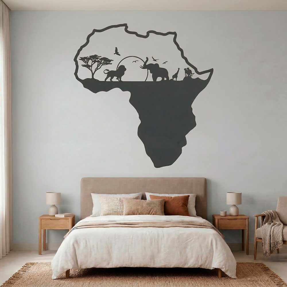Wall Stickers: Africa silhouette skyline animals