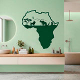 Wall Stickers: Africa silhouette skyline animals 9