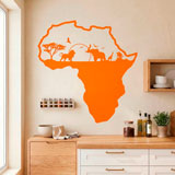 Wall Stickers: Africa silhouette skyline animals 10