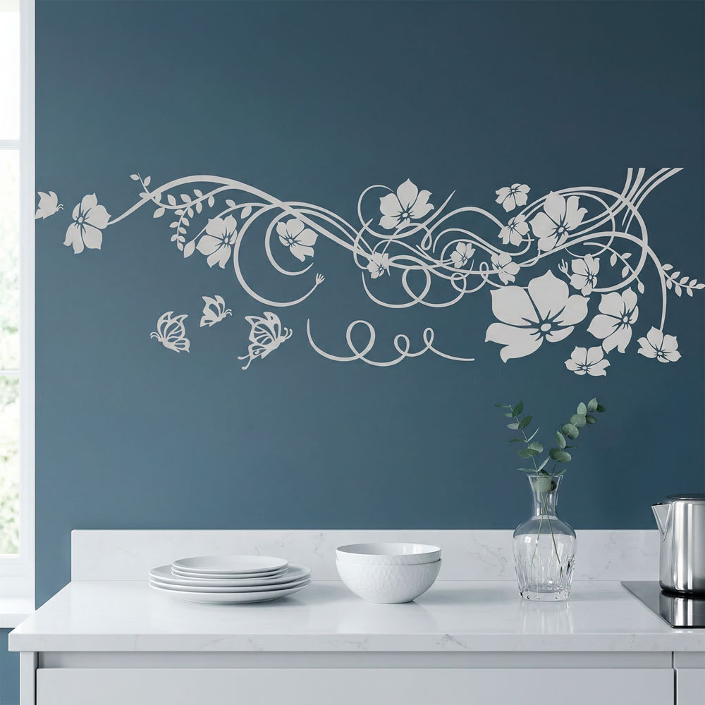 Floral with butterflies 16
