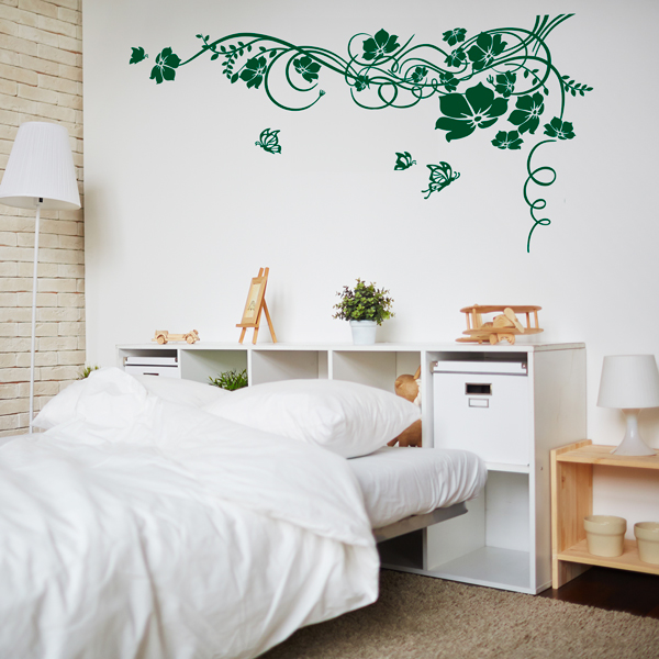 Wall Stickers: Floral with butterflies