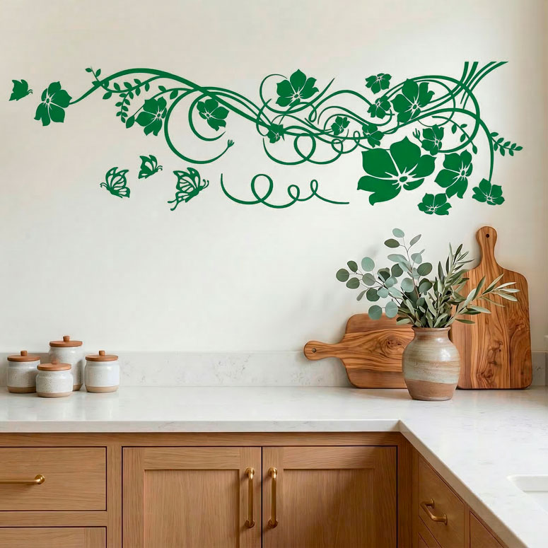 Floral with butterflies 7