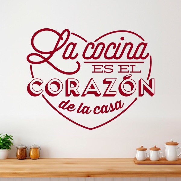 Wall Stickers: kitchen is the heart of the home - spanish