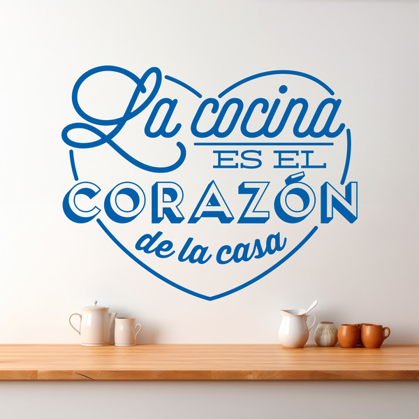 Wall Stickers: kitchen is the heart of the home - spanish