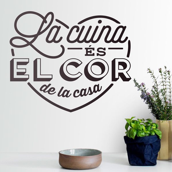 Wall Stickers: The Kitchen is the Heart of the Home in Catalan