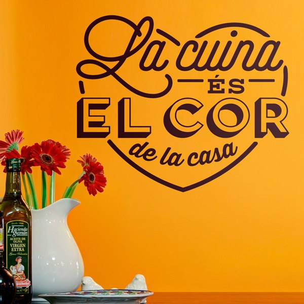 Wall Stickers: The Kitchen is the Heart of the Home in Catalan