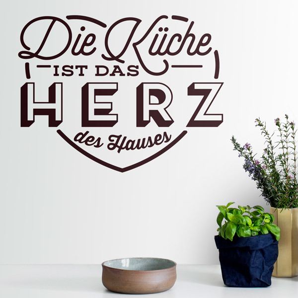 Wall Stickers: The Kitchen is the Heart of the Home in German