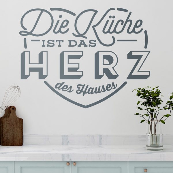 Wall Stickers: The Kitchen is the Heart of the Home in German
