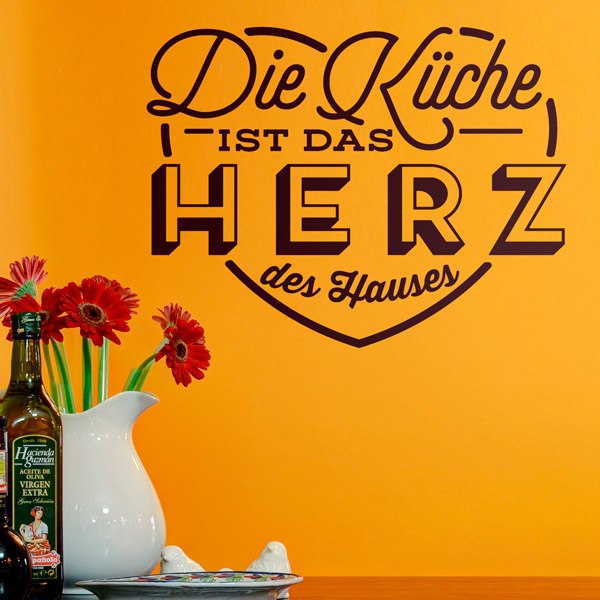 Wall Stickers: The Kitchen is the Heart of the Home in German