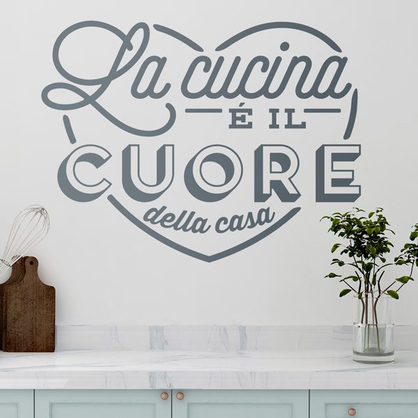 Wall Stickers: The Kitchen is the Heart of the Home in Italian